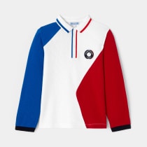  Polo tricolore : bleu, blanc, rouge